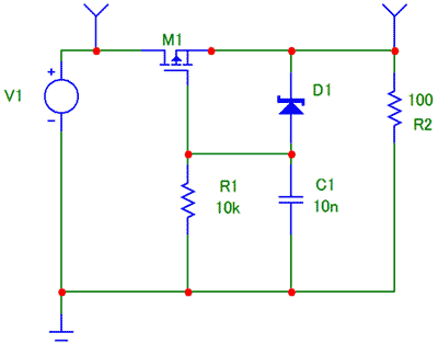 Идеальный диод на полевом транзисторе схема