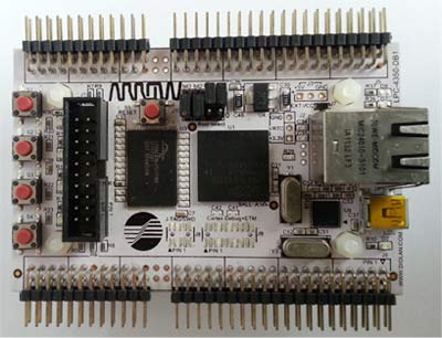 LPC4350-FET256 - первый цифровой сигнальный Cortex-M4 микроконтроллер с Cortex-M0 сопроцессором (вид сверху)