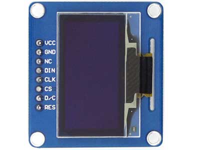 Модуль 1.3inch OLED[B]. Вид со стороны дисплея