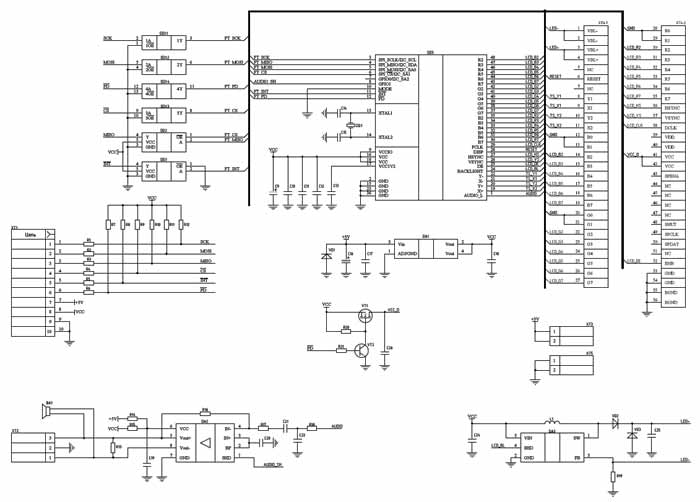 Схема принципиальная электрическая TE-FT800LCD35-WLCD 