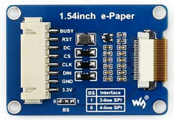 Дисплейный модуль 1.54inch e-Paper Module. Вид снизу