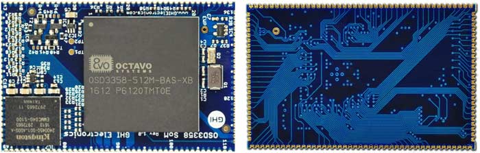 Внешний вид OSD3358 BeagleBone System on Module (SoM) от GHI Electronics