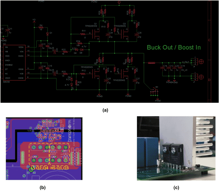 Параллельное включение пары GaN-транзисторов с ферритовыми SMD-фильтрами